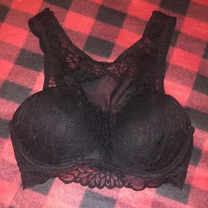 victorias secret black lace bralette